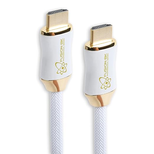 White HDR HDMI 2.1 Certified Cable Supports 10K 8K @60Hz and 4K @120Hz - Image 2