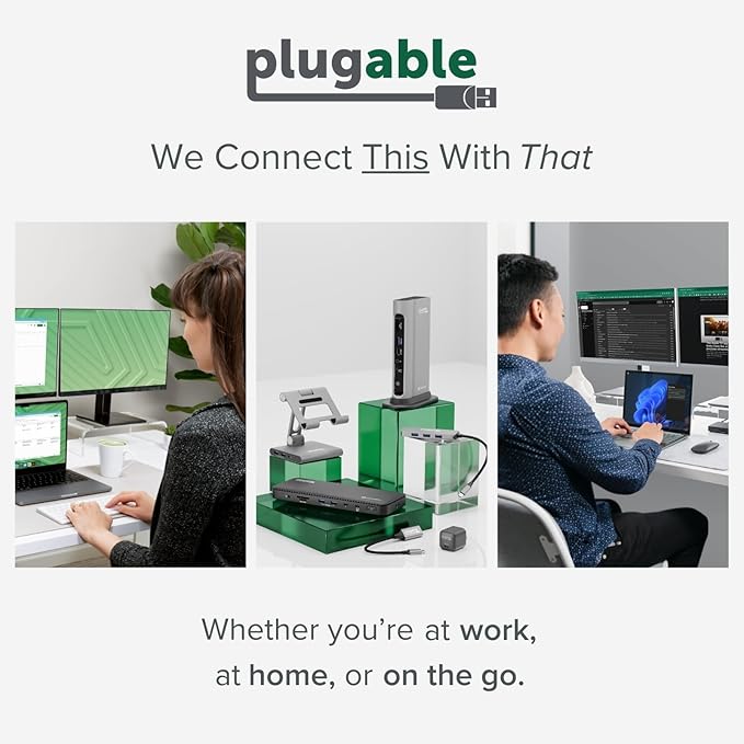 Plugable Thunderbolt 4 Dock for Dual 4K or 8K Display – 100W Charging Docking - Image 8