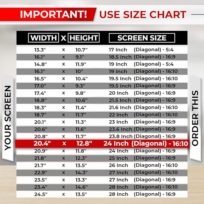 24 Inch 16:10 Computer Privacy Screen Filter - Image 3
