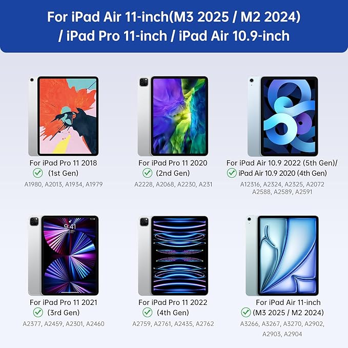 Keyboard Case with Stylus Pen for ipad Air 11-inchiPad Pro11 in Magic-Style - Image 5