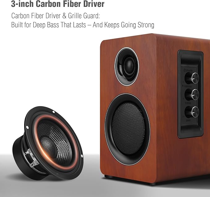 Computer Speakers for Desktop PC, Active Bookshelf Speaker - Image 2