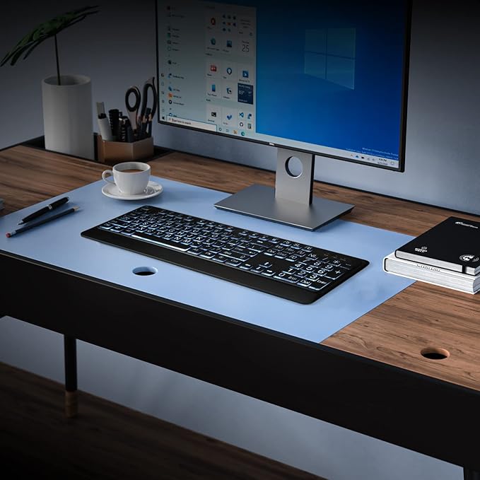 Large Print Backlit Keyboard, USB Wired Computer Keyboard, Full Size Keyboard - Image 7