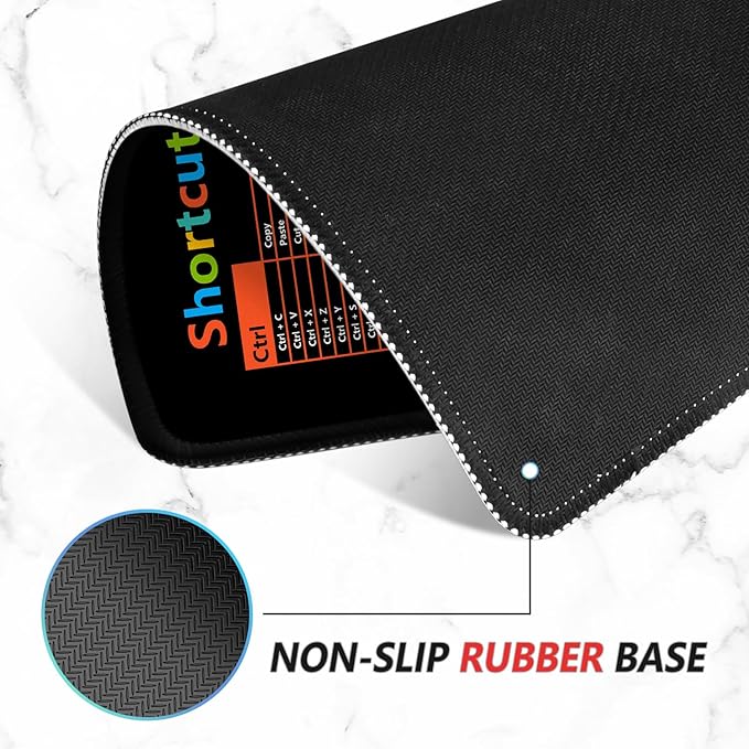 ITNRSIIET Mouse Pad Non-Slip Rubber Base Smooth Surface Stitched Edges - Image 4