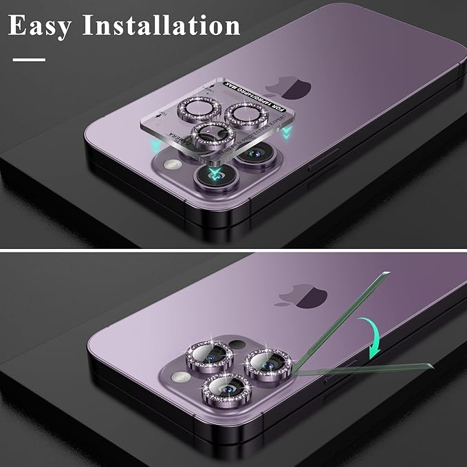 YWXTW Designed for iPhone 14 Pro/iPhone 14 Pro Max Camera Lens Protector Bling - Image 4