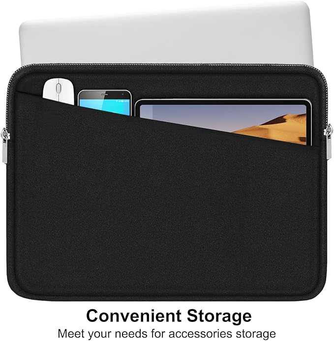 Laptop Sleeve 14 inch, Durable Computer Carrying Bag Protective Case Briefcase - Image 2
