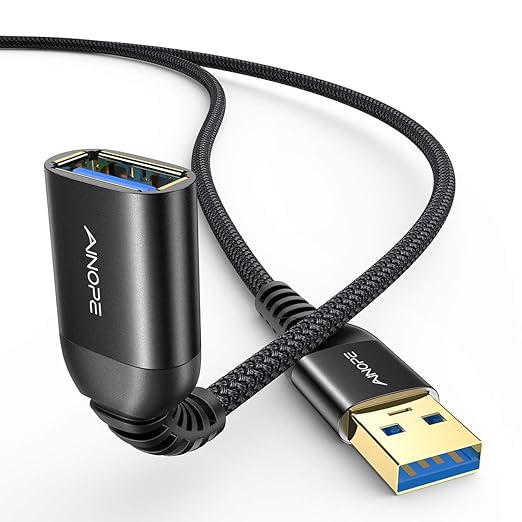 AINOPE 2 Pack USB Extensions Cable High Speed USB 3.0 Extension Cord Type A by AINOPE10yearsforphoneaccessories