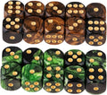 20PCS Polyhedral D6 Dice 16mm Acrylic 6 Sided Dice Game Dice by Yiotfandoll