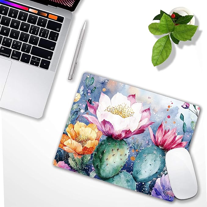 Cute Cactus Flower Plants Custom Mouse Pad - Image 6