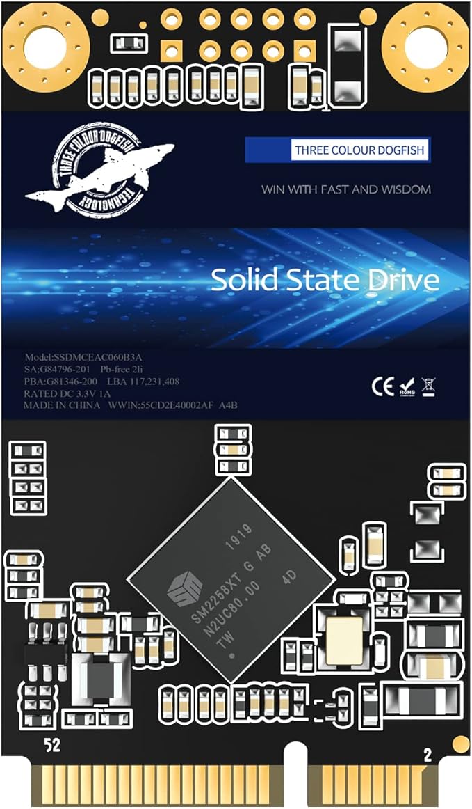 SSD mSATA 512GB Dogfish Internal Solid State Drive High Performance Hard Drive by Dogfish