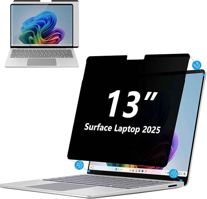 Adeway Magnetic Privacy Screen for Surface Laptop 13 inch, Anti-Glare, 30° Side by Adeway