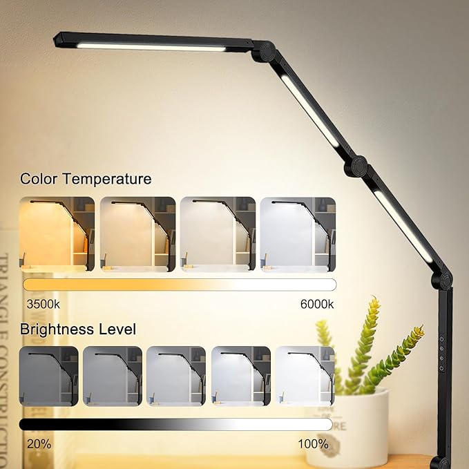 LED Desk Lamp with Clamp & Flexible Arm - Image 5