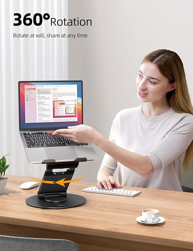 Nulaxy Telescopic 360 Rotating Laptop Stand - Image 2