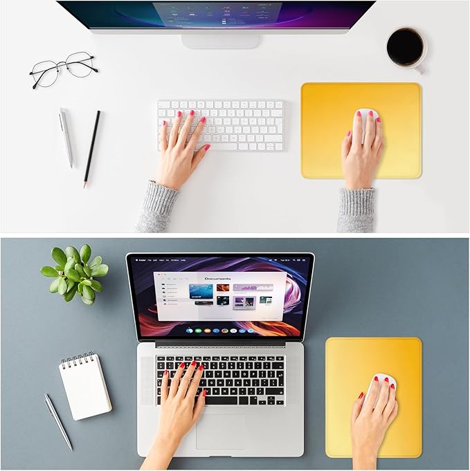 ITNRSIIET Mouse Pad Non-Slip Rubber Base Smooth Surface Stitched Edges - Image 2
