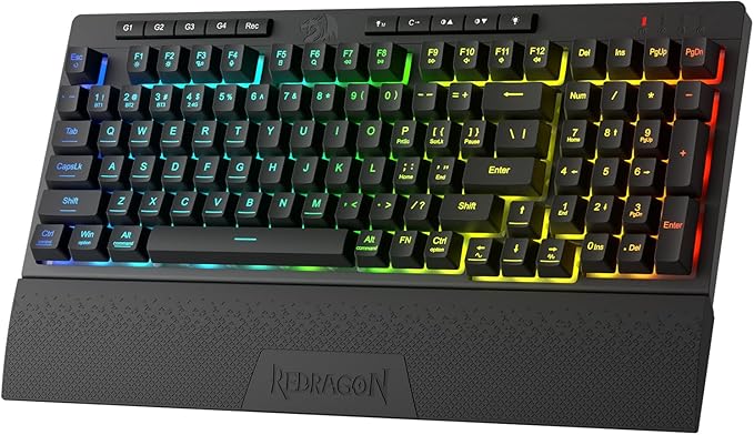 Redragon K515 PRO Shiva RGB Wireless Membrane Gaming Keyboard, 98 Keys by REDRAGON