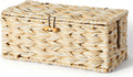 Delamu Handmade Synthetic Rattan Cable Management Box, Flat Weave Desk Organizer by DELAMU