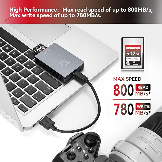 Pergear 512GB CFexpress Type A Memory Card, 8K 30P Recording, - Image 4