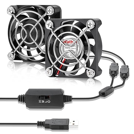 Wathai 2PCS 50mm x 10mm 5V Mini Box USB Computer Fan by Wathai