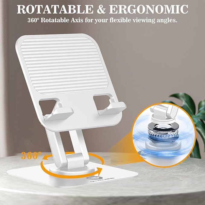 OCYCLONE for iPad Stand for Desk 360 Rotating Adjustable Portable Monitor - Image 2