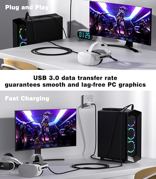 16FT VR Charging Link Cable | USB 3.0 High-Speed Data & Charge - Image 6