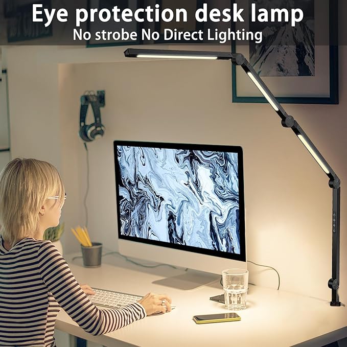 LED Desk Lamp with Clamp & Flexible Arm - Image 2
