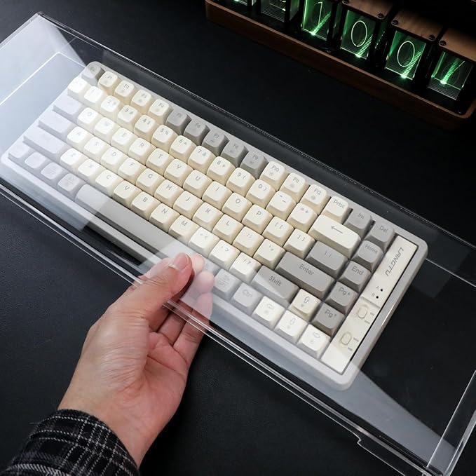 Cabilock Keyboard Dust Cover Desktop Monitor Plate Holder Clear Keyboard Stand - Image 3