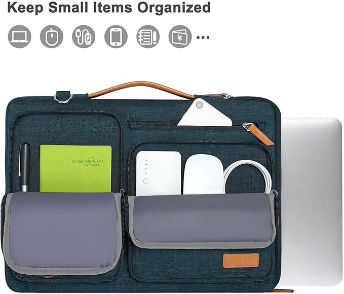 MOSISO 360 Protective Laptop Shoulder Bag, 13-13.3 inch Computer Bag Compatible - Image 2