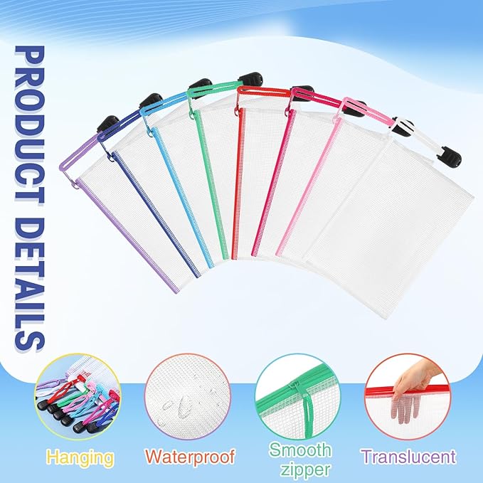 Jetec 32 Pcs Mesh Zipper Bags Toy Storage Bikini Organizer Bag Bolsas Para - Image 3