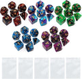 Polyhedral D&D Dice Set-5 Pack Double-Colors Dice Sets Compatible by CREEBUY