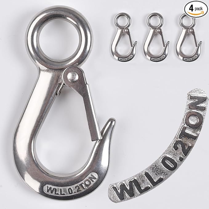Alele Grab Hooks, 440 Pounds Slip Hooks, Stainless Steel Lifting Hook Rigging by AleleBeautyofmetal