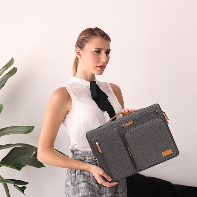 MOSISO 360 Protective Laptop Shoulder Bag, 17-17.3 inch Computer Bag Compatible - Image 6