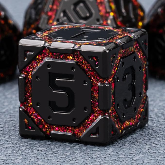 DND Metal Dice Set, Polyhedral Dice Set - Image 2