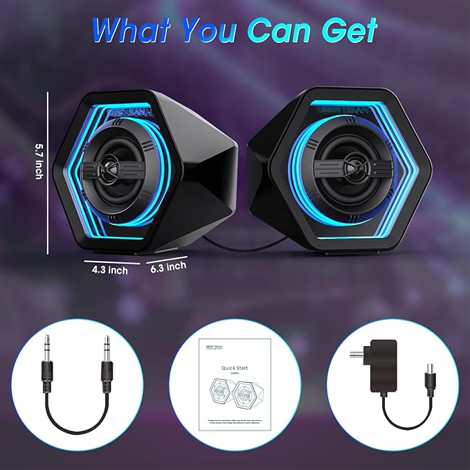 BESTISAN Computer Gaming Speakers - Image 9