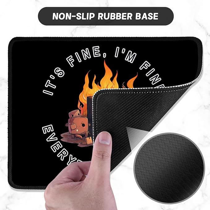 ITNRSIIET Mouse Pad with Stitched Edge Premium Textured Smooth Precise - Image 3