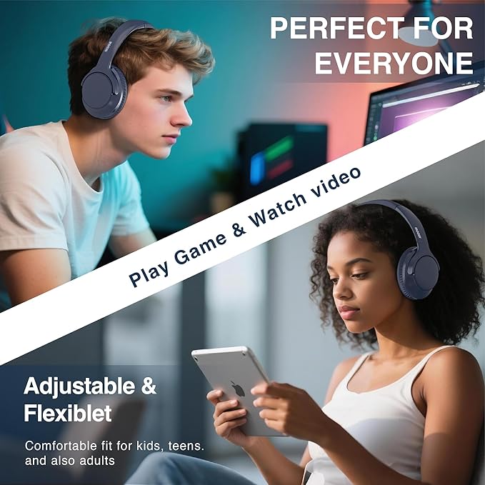 MIDOLA Bluetooth Headphones Over Ear 68H Playtime 6 EQ Wireless Headset - Image 7