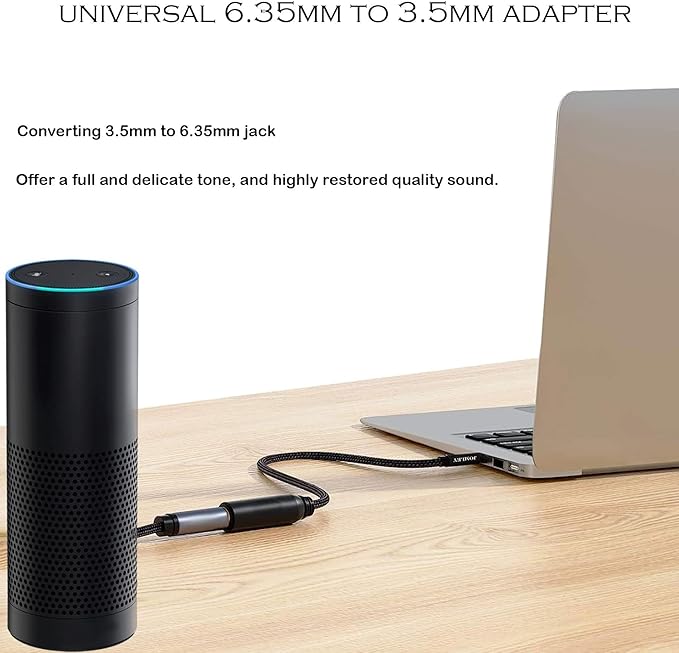 1/4 to 3.5mm Adapter, TRS 6.35mm Female to 3.5mm Male Headphone Adapter - Image 6