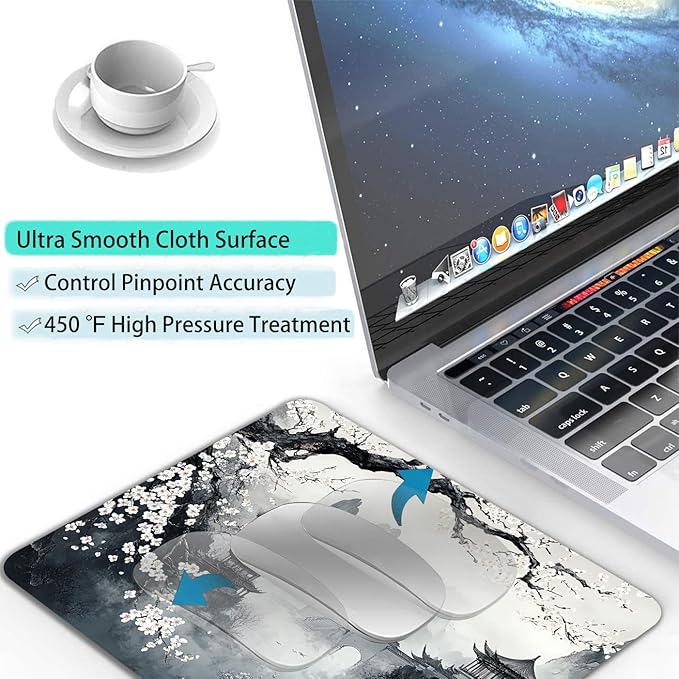 Japanese Aesthetic Landscape Painting Custom Mouse Pad - Image 4