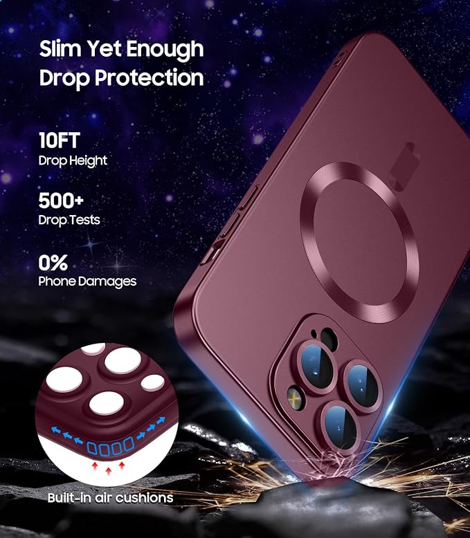 Magnetic for iPhone 15 Pro Max Case Slim Soft Silicone Bumper Shockproof - Image 4