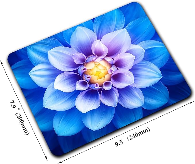 Blooming Blue Lotus Flower Mouse Pads - Image 2