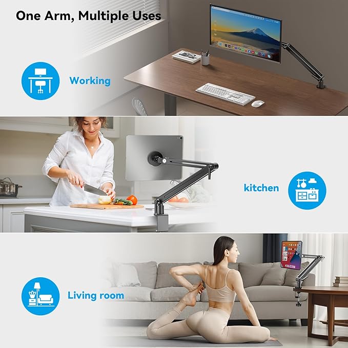 Strong Magnetic Portable Monitor Desk Clamp - 75mm VESA Mount 4.7" 15.6" 16" - Image 5