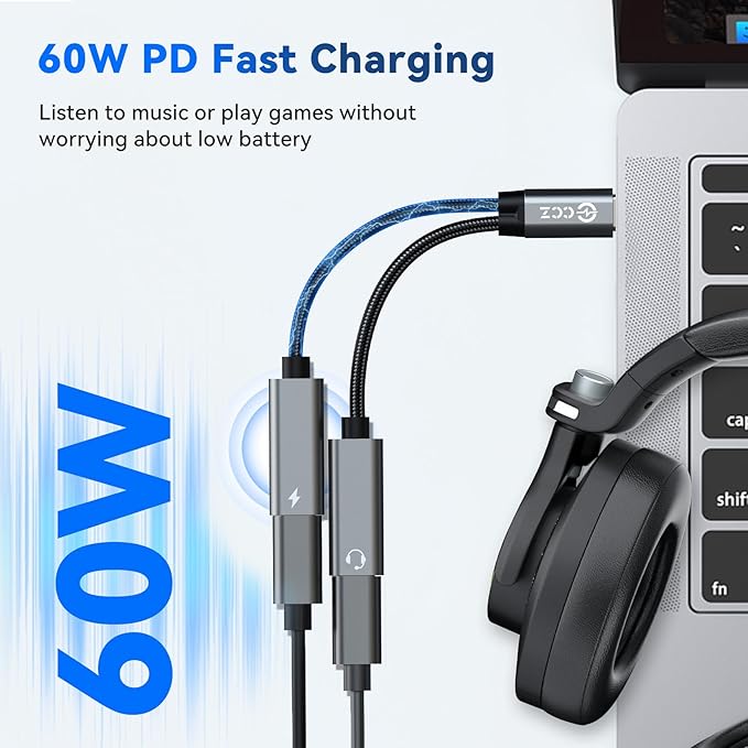 5PCS USB C Headphone Splitter, CCZ CA01 USB C to Type C Headphone Jack and - Image 4