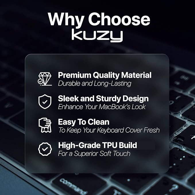 Kuzy Pink Premium MacBook Pro 14 inch Keyboard Cover M4 16" 2025 2024 2023 M3 - Image 7
