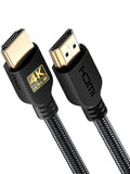 PowerBear 4K HDMI Cable 1 ft | High Speed, Braided Nylon & Gold Connectors by PowerBear