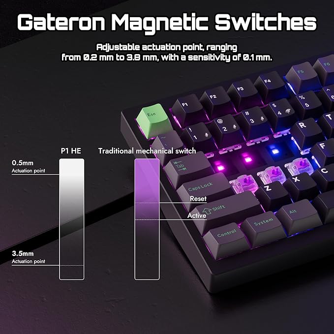 P1 HE 75% Wireless Custom Mechanical Gaming Keyboard - Image 3
