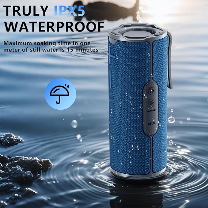 COOPERS Portable Bluetooth Speaker, Wireless Bluetooth Speaker, IPX5 Waterproof - Image 2