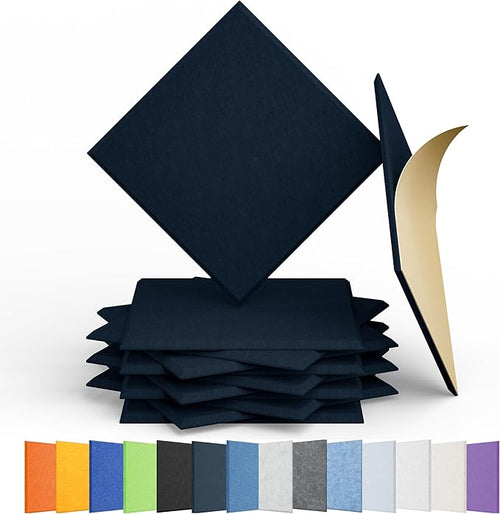 12 Pack Acoustic Panels Self Adhesive Sound Proof Foam, High Density Sound by Amantech