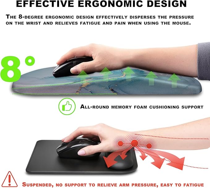 Mouse Pad Wrist Support, Ergonomic Mouse Pad - Image 5