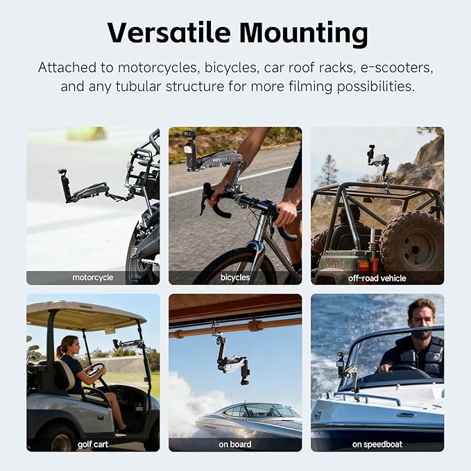 MOVMAX Blade Arm Bike Motorcycle Handlebar Mount Stabilizer, Camera Clamp Mount - Image 8