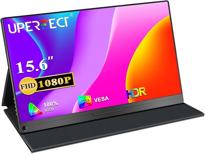 UPERFECT Portable Monitor, 15.6" IPS HDR 1920X1080 FHD Eye Care Travel Screen - Image 8