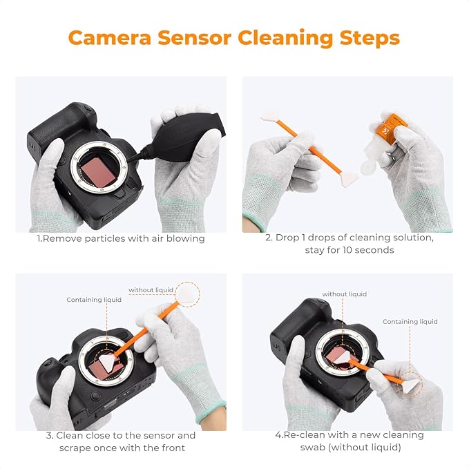 K&F Concept APS-C Sensor Cleaning Kit, Digital Camera Lens Cleaner - 20ml - Image 7