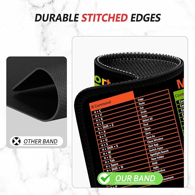 ITNRSIIET Mouse Pad Non-Slip Rubber Base Smooth Surface Stitched Edges - Image 4